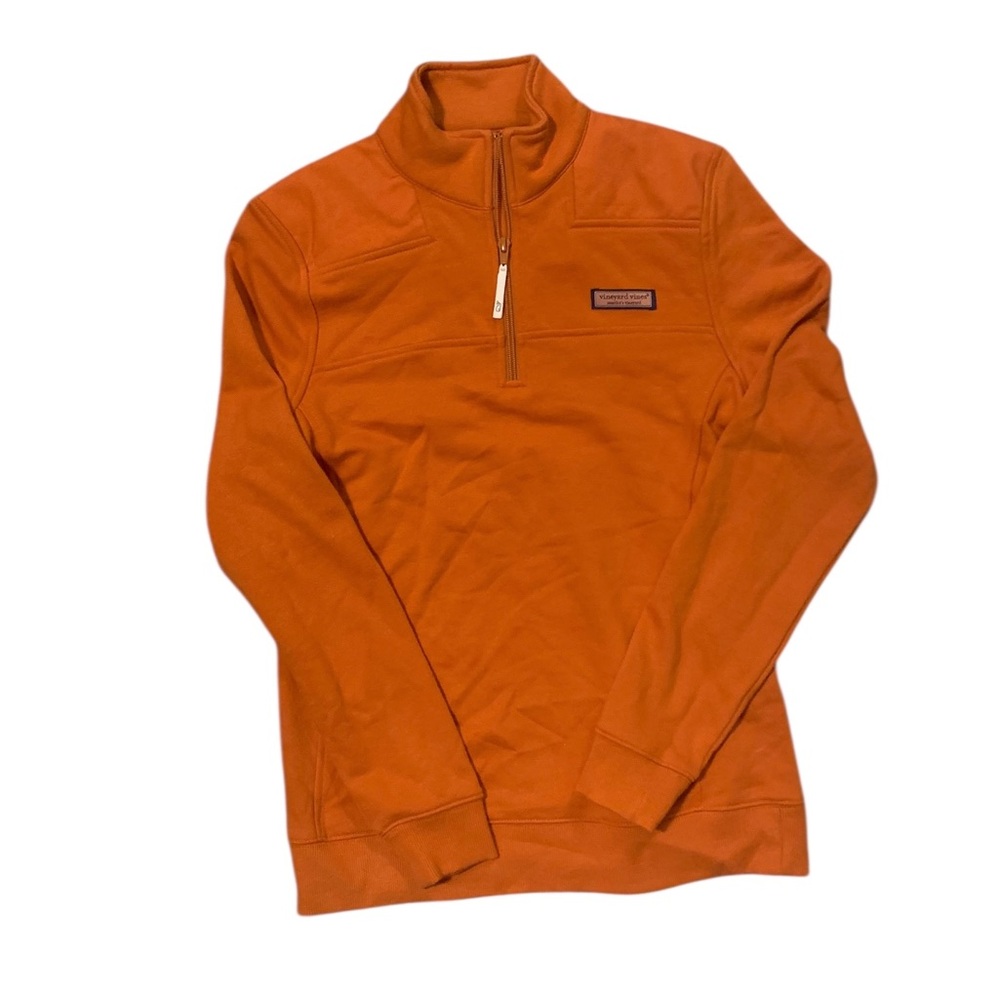 Vineyard Vines 1/4 Zip orange sweatshirt size S